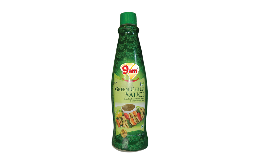 9am Green Chilli Sauce    Plastic Bottle  650 grams